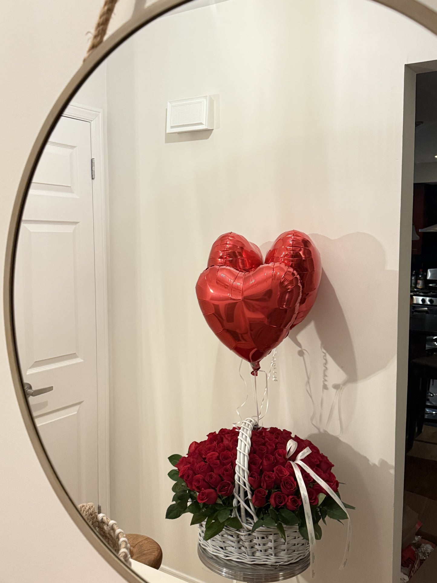 Red Rose Basket