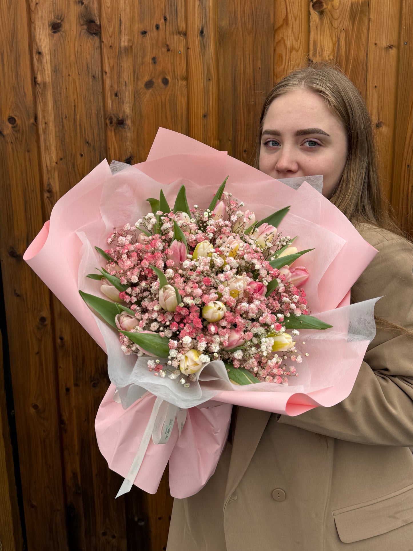 Tulips with Baby's Breath