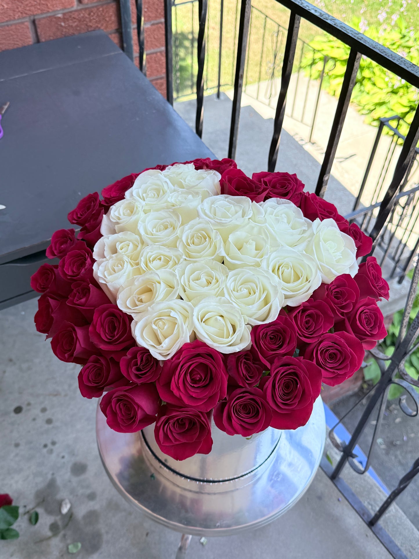 Red & White Heart Box
