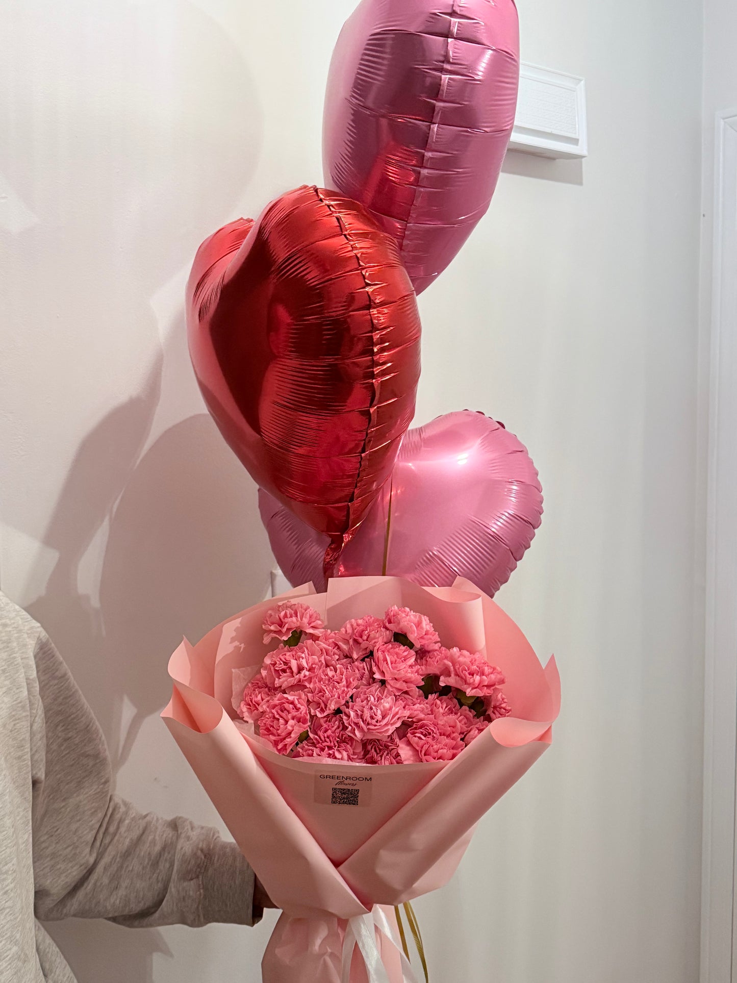 Pink Carnation Heart Set
