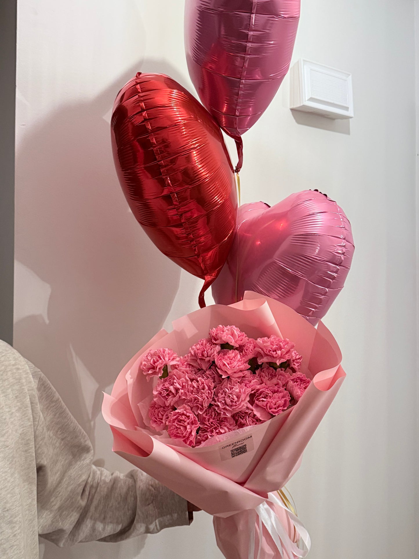 Pink Carnation Heart Set