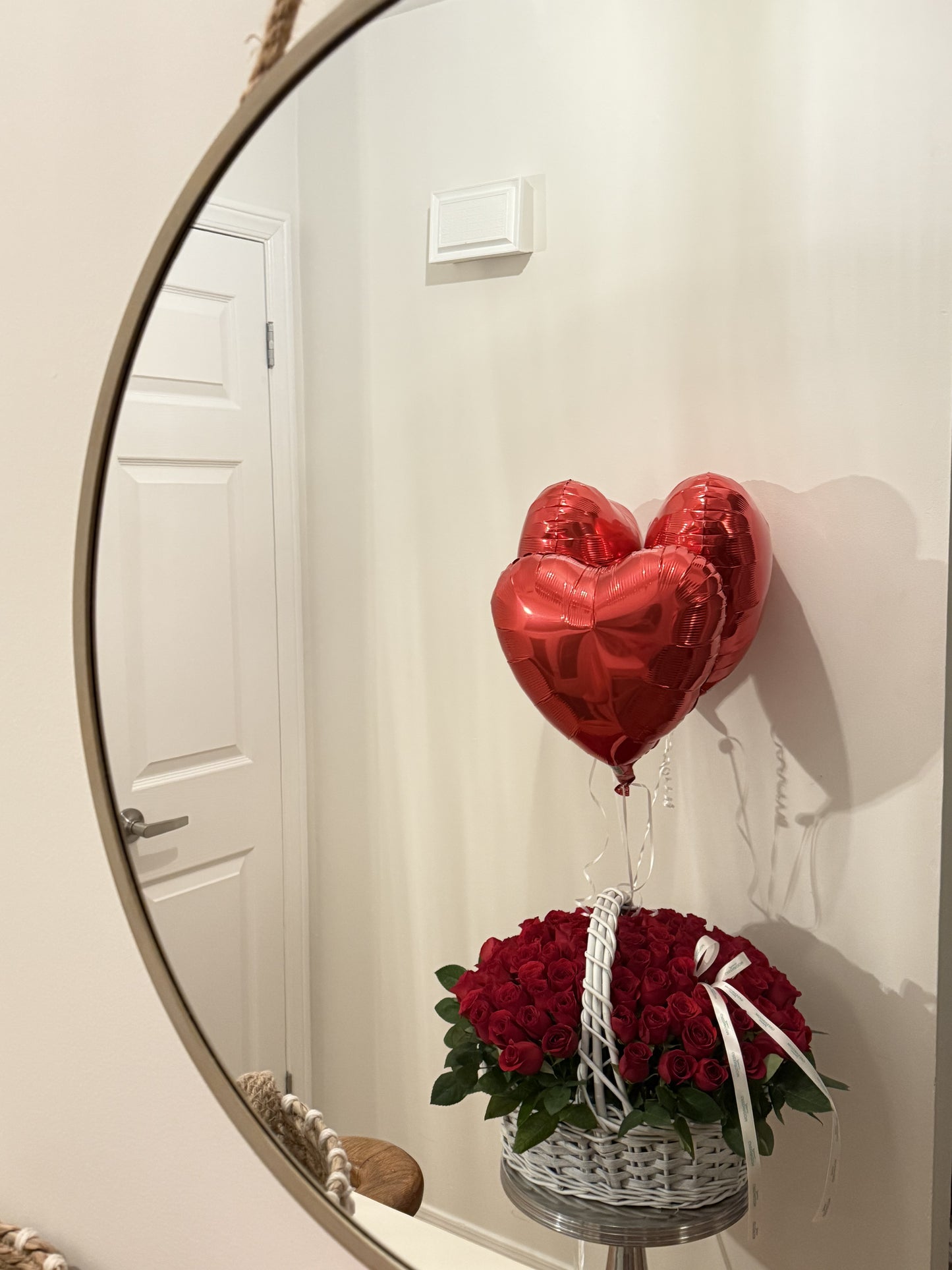 Red Rose Basket