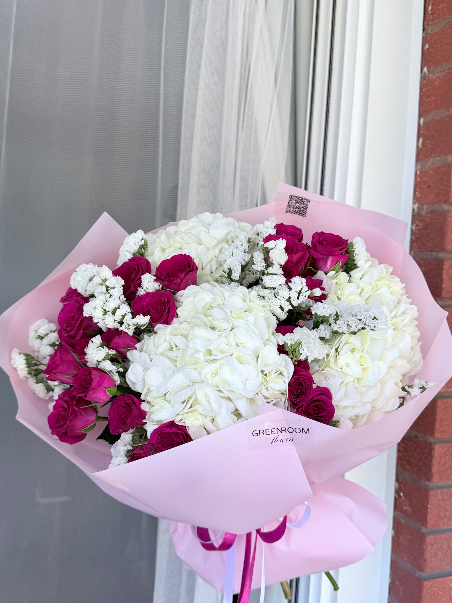 White Hydrangea and Spray Rose Mix
