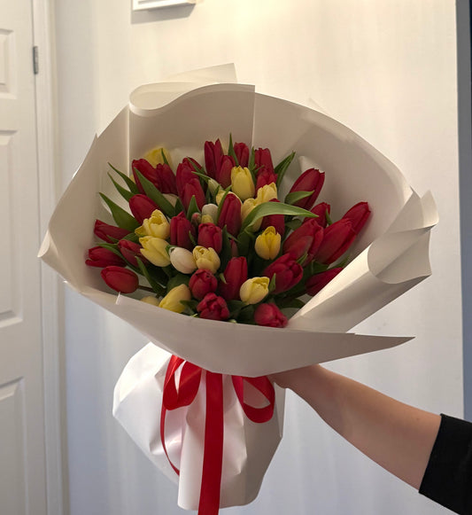 Red and Yellow Mix Tulips