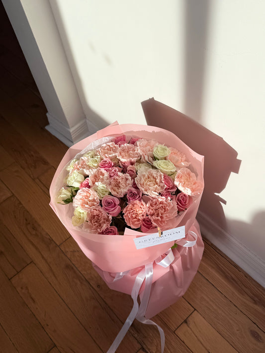 Carnation & Spray rose Bouquet