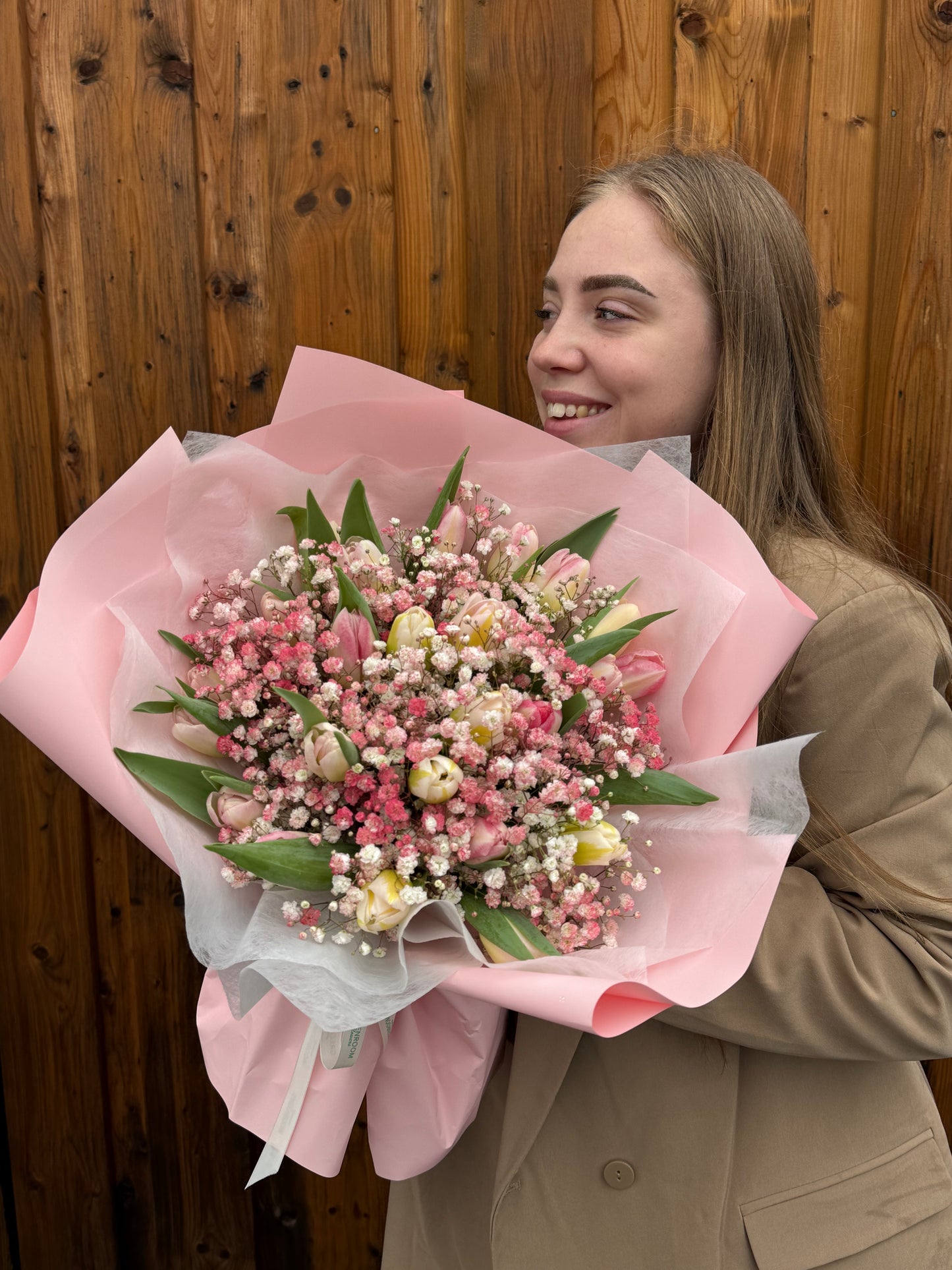 Tulips with Baby's Breath