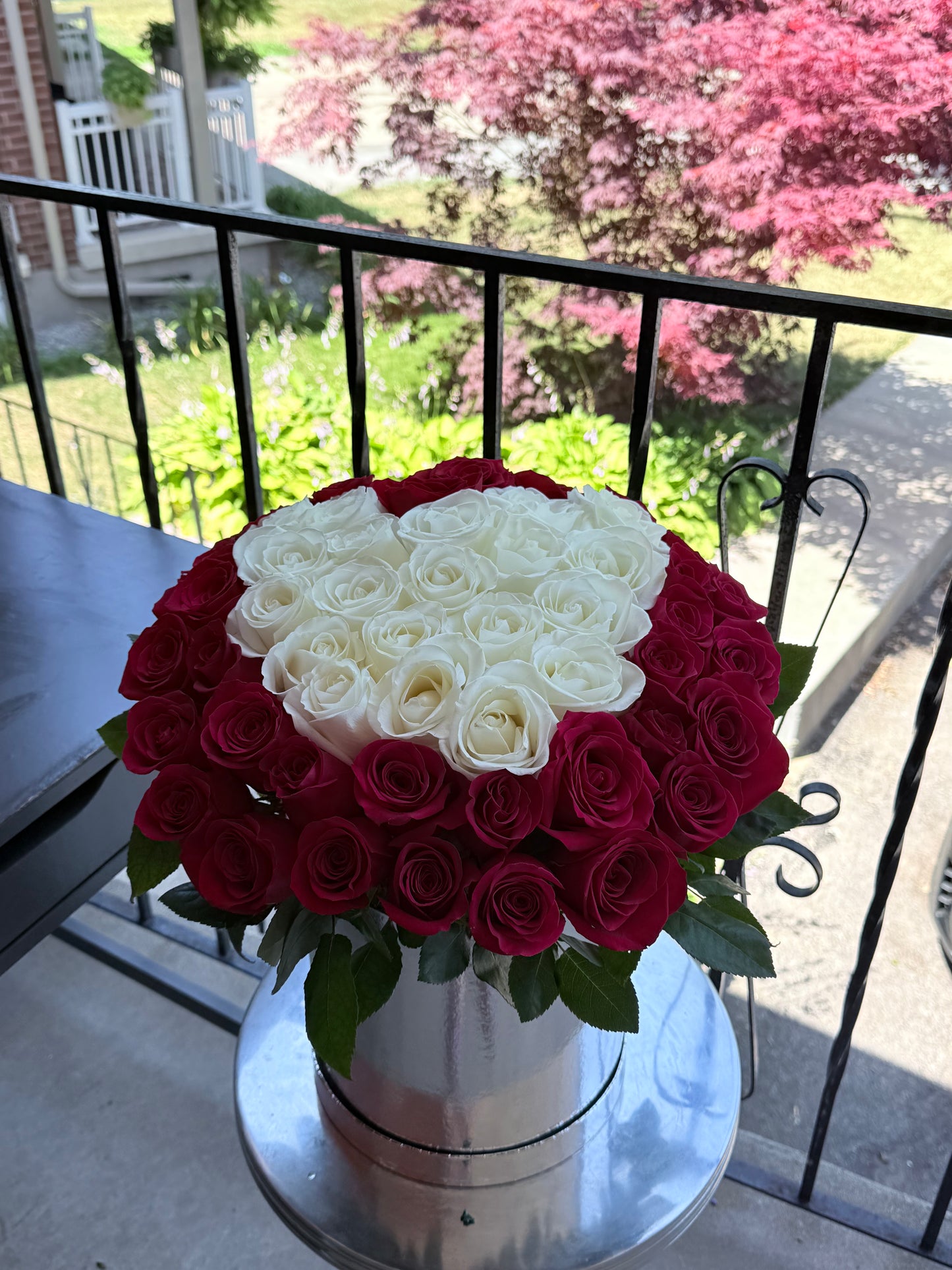 Red & White Heart Box